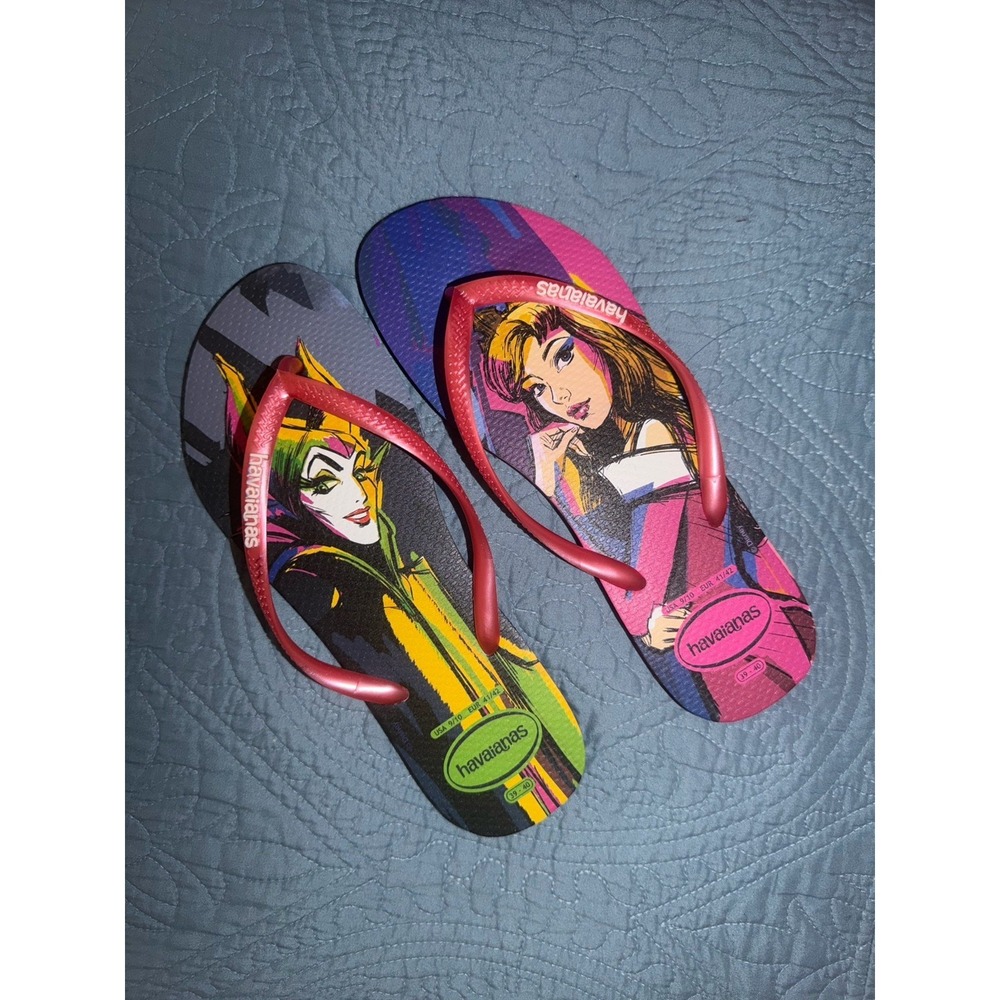 Havaianas Disney Villains Slim Flip Flop Sandals Size: 9/10